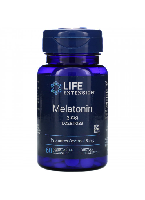 Life Extension, Melatonin, 3 mg, 60 Vegetarian Lozenges