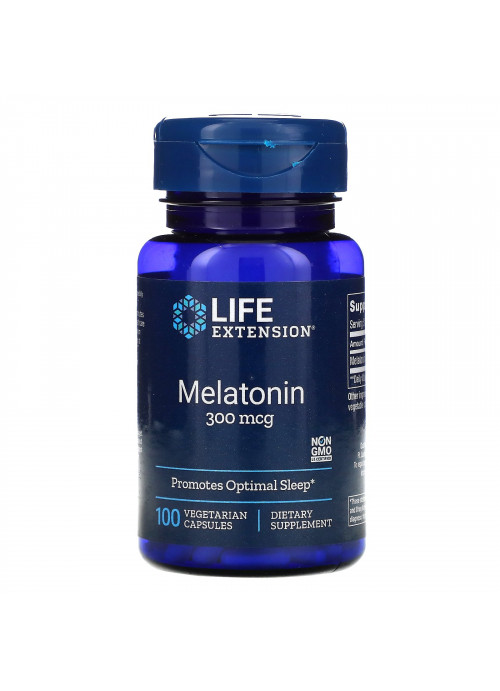 Life Extension, Melatonin, 300 mcg, 100 Vegetarian Capsules