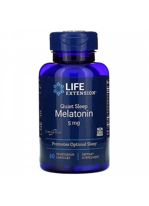 Life Extension, Quiet Sleep, Melatonin, 5 mg, 60 Vegetarian Capsules