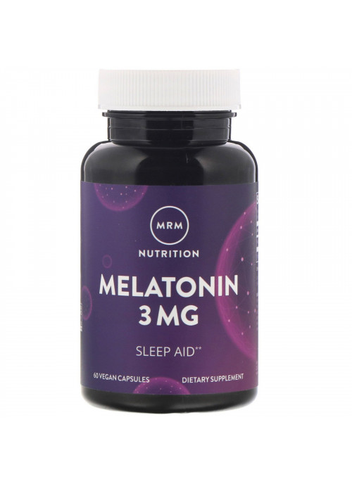 MRM, Nutrition, Melatonin, 3 mg, 60 Vegan Capsules