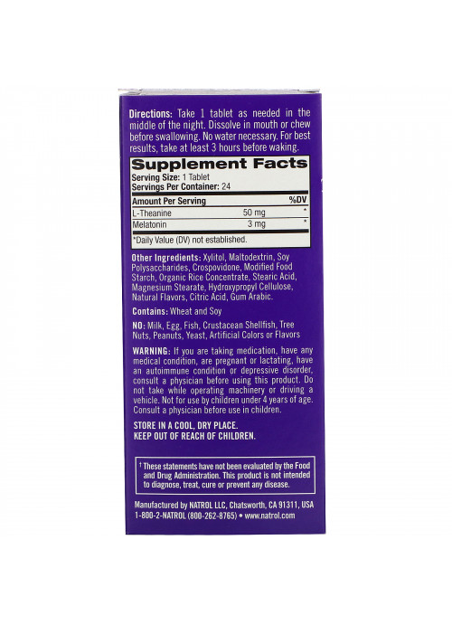 Natrol, 3 A.M. Melatonin, Fast Dissolve, Lavender Vanilla, 24 Tablets