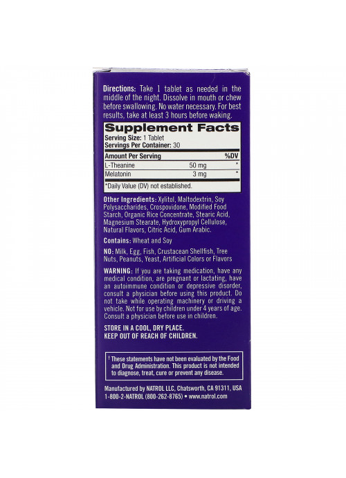 Natrol, 3 A.M. Melatonin, Fast Dissolve, Lavender Vanilla, 30 Tablets