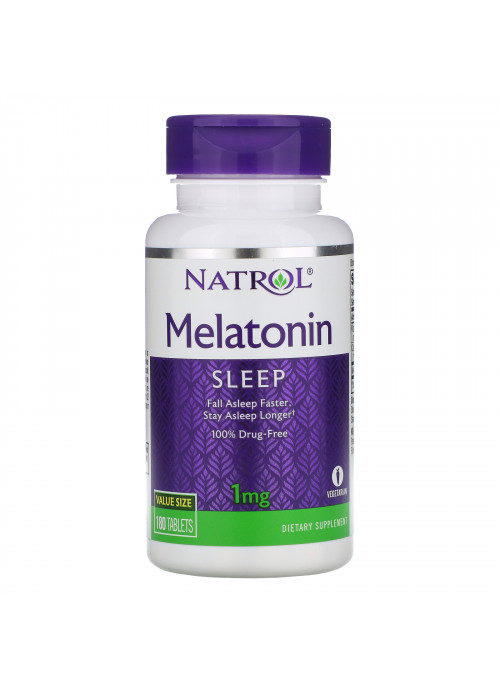 Natrol, Melatonin, 1 mg, 180 Tablets