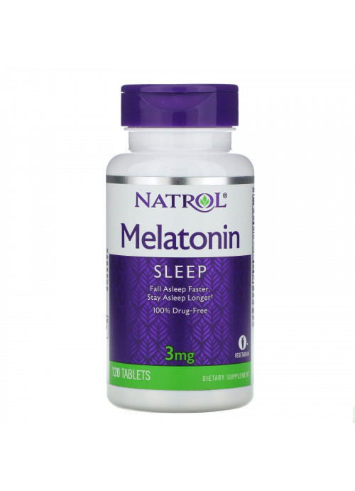 Natrol, Melatonin, 3 mg, 120 Tablets