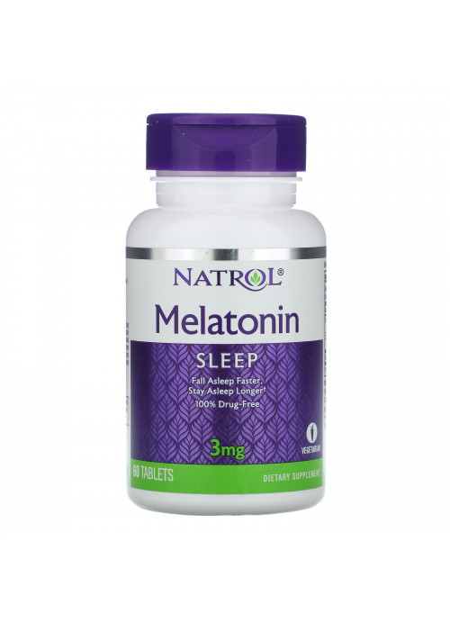 Natrol, Melatonin, 3 mg, 60 Tablets