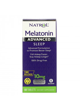 Natrol, Melatonin, Advanced Sleep, Time Release, 10 mg, 60 Tablets