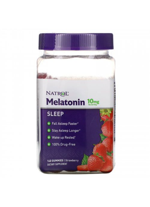 Natrol, Melatonin,  Strawberry, 10 mg, 140 Gummies