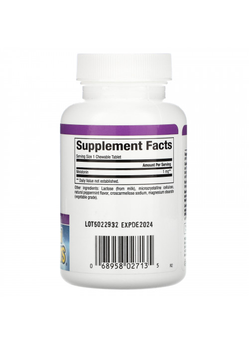 Natural Factors, Melatonin, 1 mg, 90 Chewable Tablets