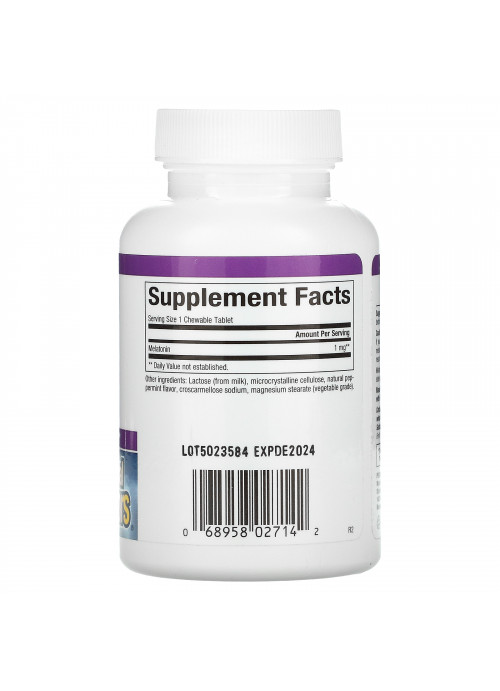 Natural Factors, Stress-Relax, Melatonin, 1 mg, 180 Chewable Tablets