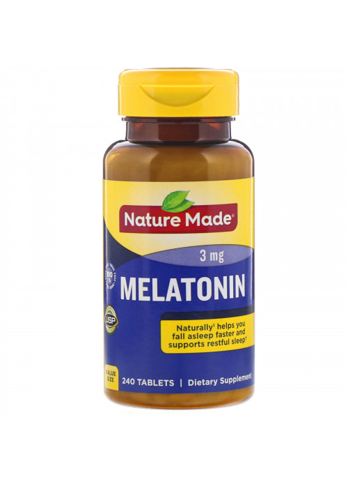 Nature Made, Melatonin, 3 mg, 240 Tablets