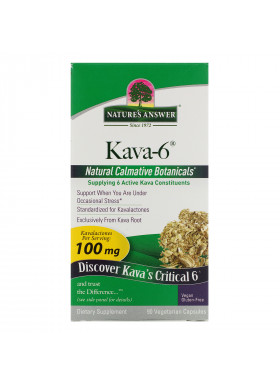 Nature's Answer, Kava-6, 90 Vegetarian Capsules