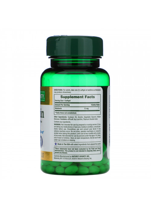 Nature's Bounty, Melatonin, 5 mg, 90 Rapid Release Softgels