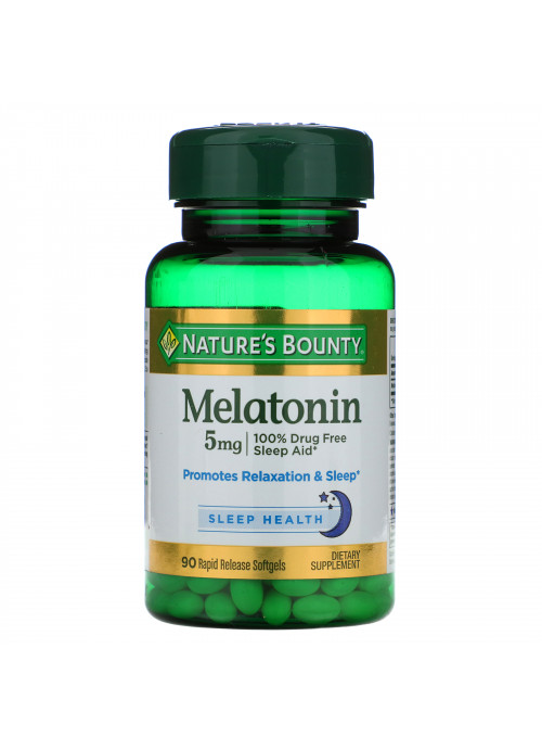 Nature's Bounty, Melatonin, 5 mg, 90 Rapid Release Softgels
