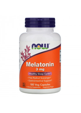 Now Foods, Melatonin, 3 mg, 180 Veg Capsules