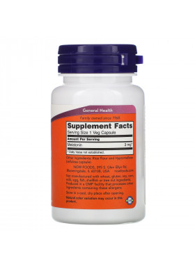 Now Foods, Melatonin, 3 mg, 60 Veg Capsules