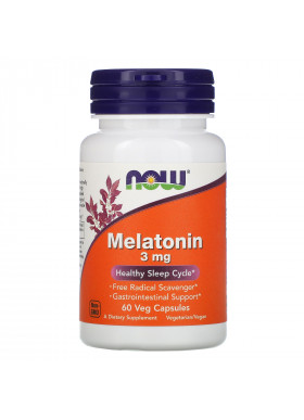 Now Foods, Melatonin, 3 mg, 60 Veg Capsules
