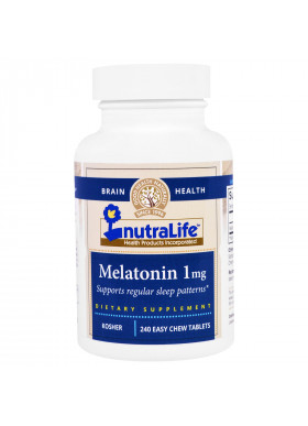 NutraLife, Melatonin, 1 mg, 240 Easy Chew Tablets