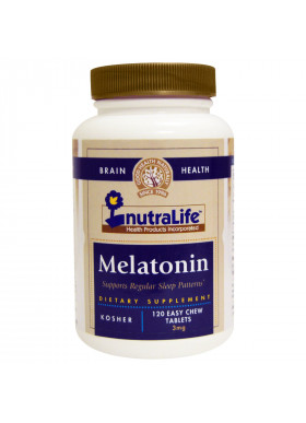 NutraLife, Melatonin, 3 mg, 120 Easy Chew Tablets
