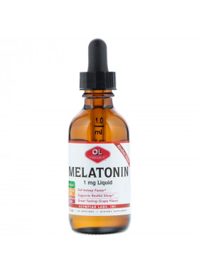 Olympian Labs, Melatonin, Alcohol Free, Grape Flavor, 1 mg, 2 oz