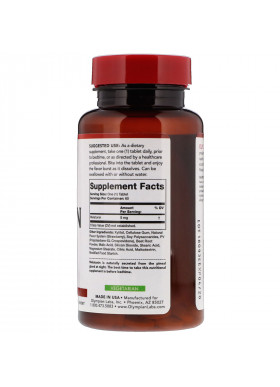 Olympian Labs, Melatonin, Fast Dissolve, Strawberry Flavor, 5 mg, 60 Fast Dissolve Tablets