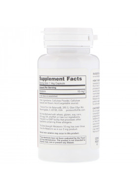 Protocol for Life Balance, Melatonin, Extra Strength, 10 mg, 100 Veg Capsules