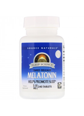 Source Naturals, Melatonin, Timed Release, 3 mg, 240 Tablets