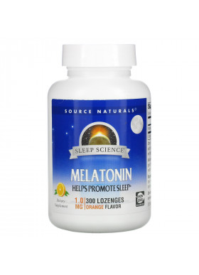 Source Naturals, Sleep Science, Melatonin, Orange, 1 mg, 300 Lozenges