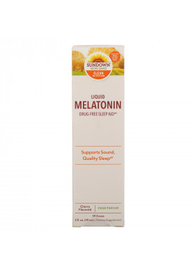 Sundown Naturals, Liquid Melatonin, Cherry Flavored, 2 fl oz (59 ml)