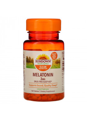 Sundown Naturals, Melatonin, 3 mg, 120 Tablets