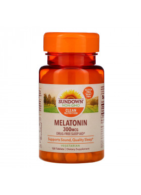 Sundown Naturals, Melatonin, 300 mcg, 120 Tablets