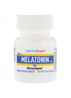Superior Source, Melatonin, 1 mg, 100 MicroLingual Instant Dissolve Tablets
