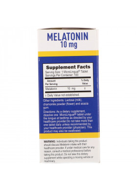 Superior Source, Melatonin, 10 mg, 100 MicroLingual Instant Dissolve Tablets