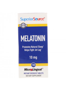 Superior Source, Melatonin, 10 mg, 100 MicroLingual Instant Dissolve Tablets