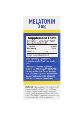 Superior Source, Melatonin, 3 mg, 60 MicroLingual Instant Dissolve Tablets
