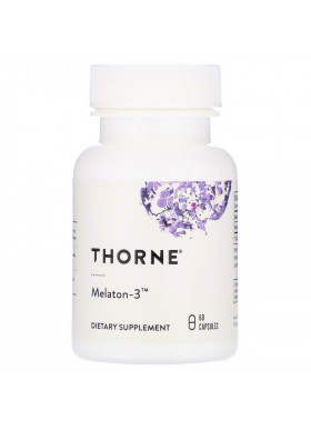 Thorne Research, Melaton-3, 60 Capsules