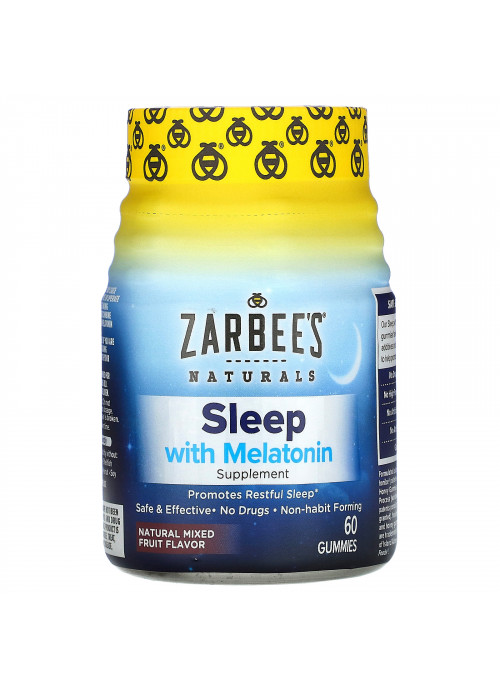 Zarbee's, Sleep with Melatonin, Natural Mixed Fruit, 60 Gummies