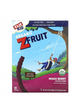 Clif Bar, Clif Kid, Organic ZFruit Rope, Mixed Berry, 18 Pieces, 0.7 oz (20 g) Each