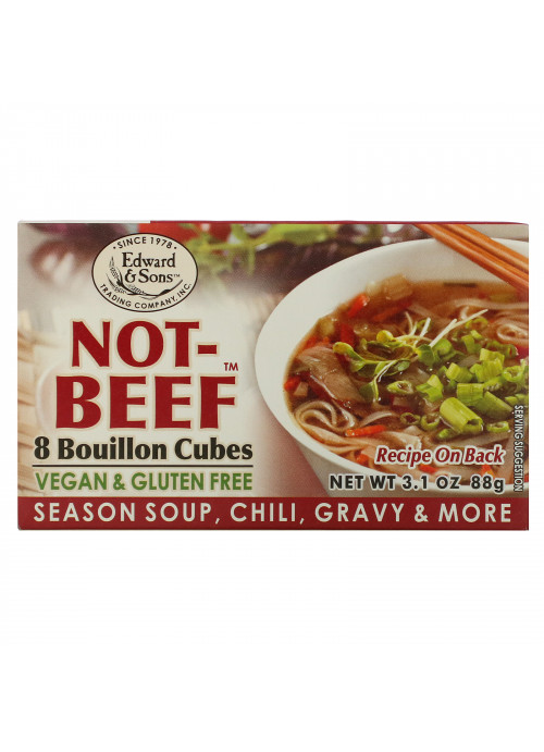 Edward & Sons, Not-Beef Bouillon Cubes, 8 Cubes, 3.1 oz (88 g)