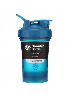 Blender Bottle, Classic With Loop, Ocean Blue, 20 oz