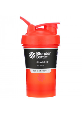 Blender Bottle, Classic With Loop, Red, 20 oz