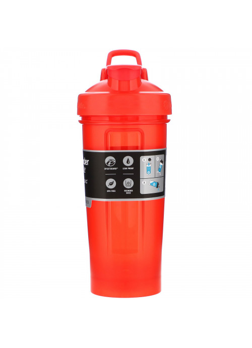 Blender Bottle, Classic With Loop, Red, 28 oz (828 ml)