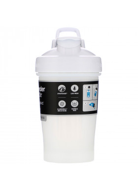 Blender Bottle, Classic With Loop, White, 20 oz