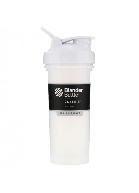 Blender Bottle, Classic With Loop, White, 28 oz (828 ml)