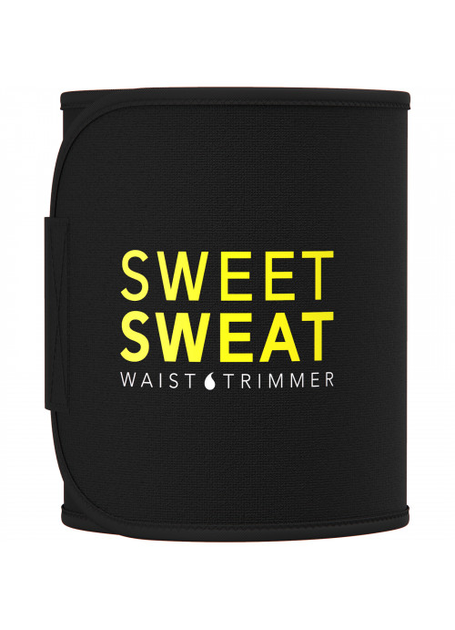 Sports Research, Sweet Sweat Waist Trimmer, Large, Black & Yellow, 1 Belt