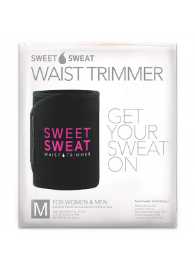 Sports Research, Sweet Sweat Waist Trimmer, Medium, Black & Pink, 1 Belt