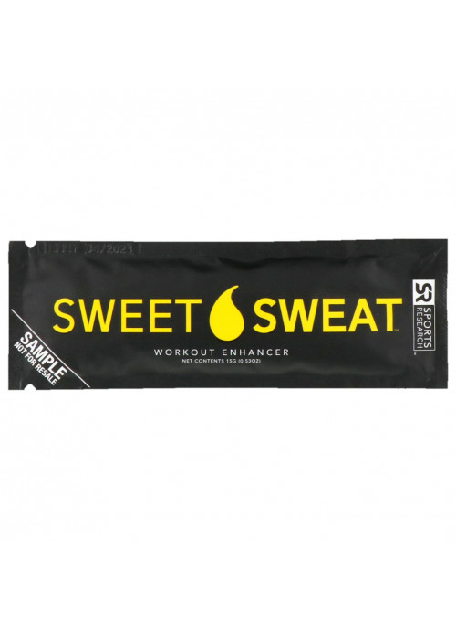 Sports Research, Sweet Sweat Waist Trimmer, Medium, Black & Yellow, 1 Belt