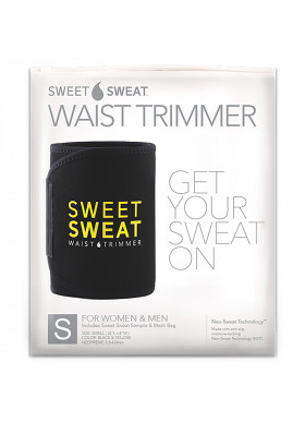 Sports Research, Sweet Sweat Waist Trimmer, Small, Black & Yellow, 1 Belt