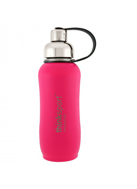 Think, Thinksport, Insulated Sports Bottle, Dark Pink, 25 oz (750 ml)