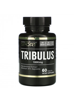 California Gold Nutrition, Tribulus, Standardized Extract, Minimum 45% Saponins, 1,000 mg, 60 Tablets