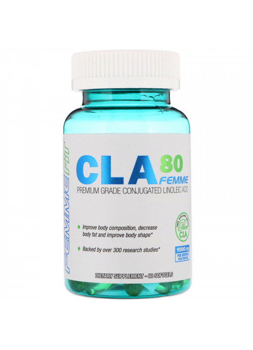 FEMME, CLA80 Femme, Premium Grade CLA, 1,000 mg, 60 Softgels